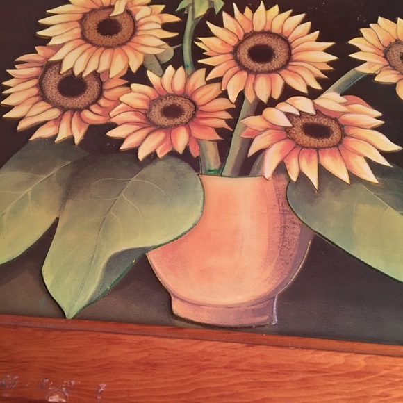 Vintage wall art. Sunflowers - Picture 3 of 8